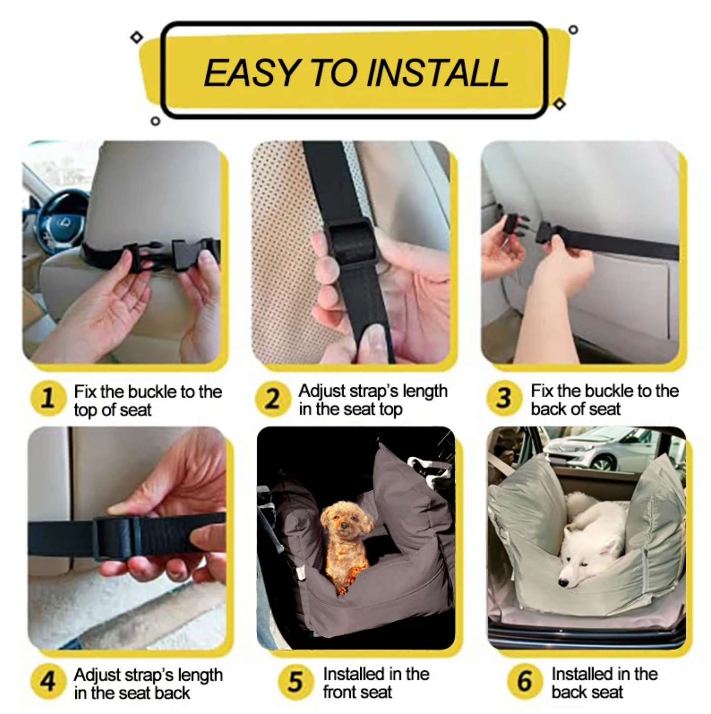PAWVANA PRIME Water-Resistant Dog Car Seat & Travel Mattress